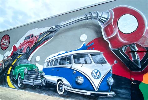 Eric Wood "Vintage Cars" Mural - Downtown Melbourne