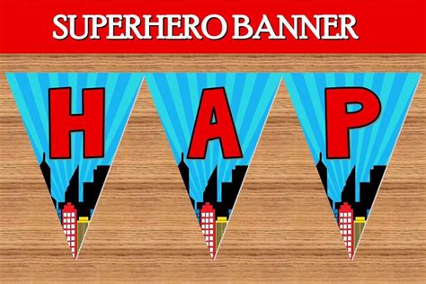 SUPERHERO Party - Superhero Happy Birthday BANNER- Comic Party - Superhero Party | Superhero ...