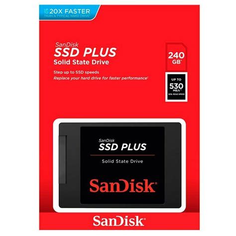 Sandisk SSD 240GB SSD Plus Internal Solid State Drive Laptop 2.5" SATA ...