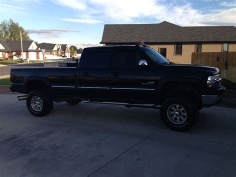 Purchase used Black 2001 Chevy Silverado 2500HD Lifted, Crew Cab Long Box in Burley, Idaho ...