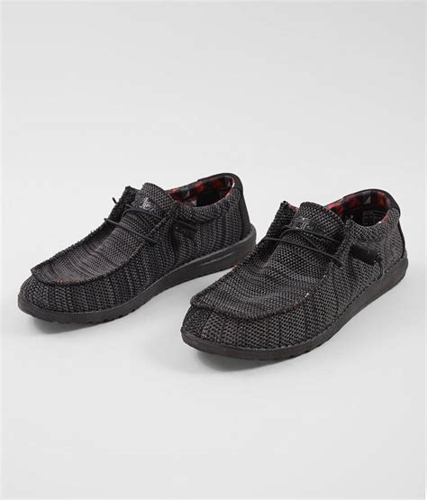 Hey Dude Wally Sox Stretch Shoe - Men's Shoes in Jet Black | Buckle