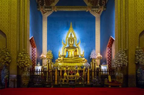 Buddha Statue In Wat Benchamabophit Dusitvanaram, Bangkok Stock Image - Image of horizontal ...