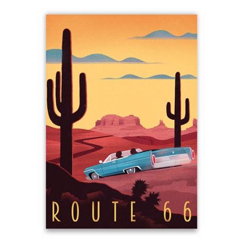 Route 66 Road Trip Poster - A1 | Shop Today. Get it Tomorrow! | takealot.com