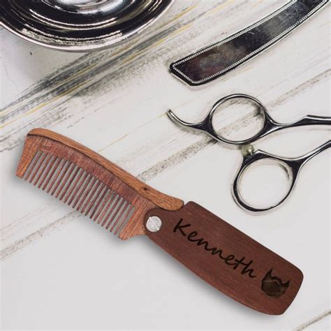 Engraved Beard Comb Wooden Comb Personalized Beard Brush - Etsy