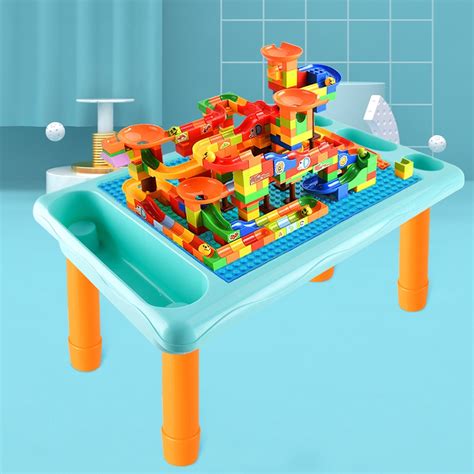 Multi Functions Table Desk Base Plate Brinquedos Building Blocks Sets Friends Study Table Marble ...
