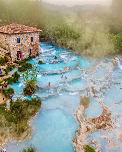 Terme di Saturnia natural hot springs in Tuscany, Italy. Photo by Senai Senna. : r/MostBeautiful