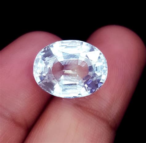 9.82 Ct Loose Gemstone Natural White Sapphire Birthstone for - Etsy