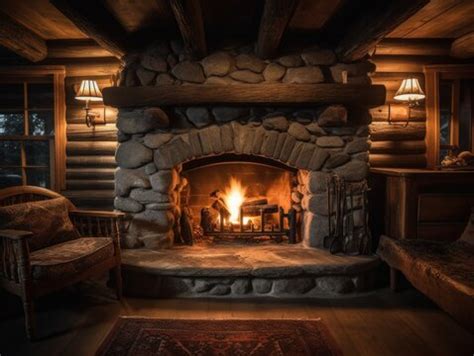 Rustic Stone Fireplaces