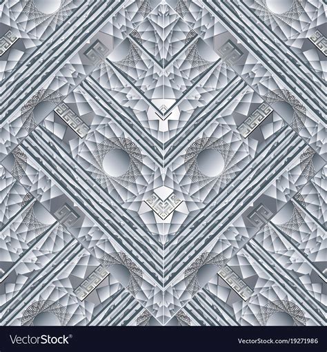 White geometric meander seamless pattern Vector Image