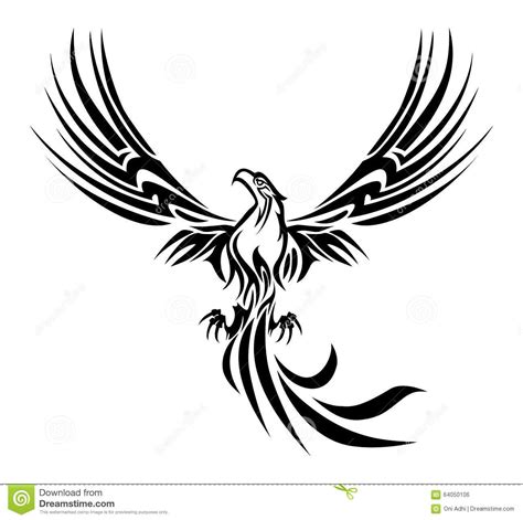 Phoenix Tattoo Stock Illustration - Image: 64050106 Rising Phoenix ...