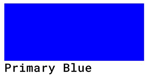 Primary Blue Color Codes - The Hex, RGB and CMYK Values That You Need