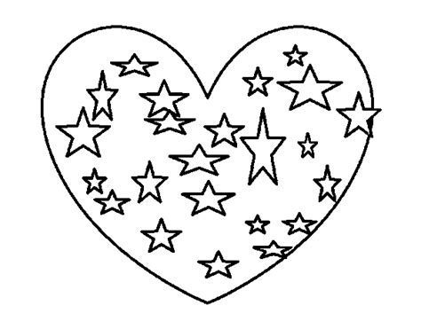 Imagenes Para Colorear De Estrellas Y Corazones Dibujos De Corazones De ...