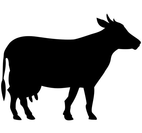 Cow Siluete black PNG Image - PurePNG | Free transparent CC0 PNG Image ...