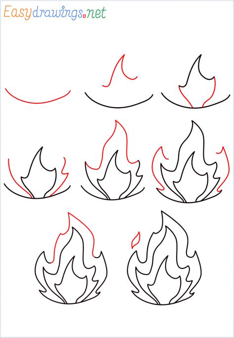 How To Draw Fire Step by Step for Beginners - [8 Easy Phase]