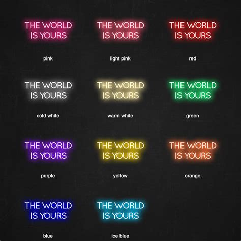 The world is yours LED Neon Sign – Rainbow Neon Sign