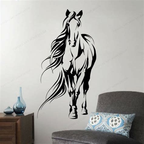 Horse Silhouette wall decal Horse Riding Wall Art Sticker vinyl home wall decor removable art ...