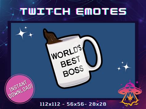 World's Best Boss Mug Twitch Emote Youtube Emote Discord Emote ...