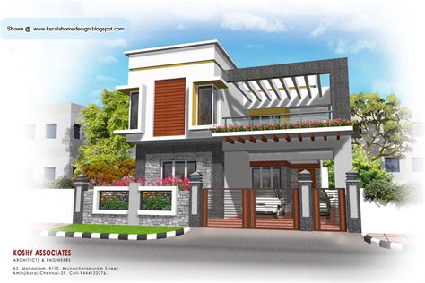 Modern Beautiful Duplex House Design - Home Designer
