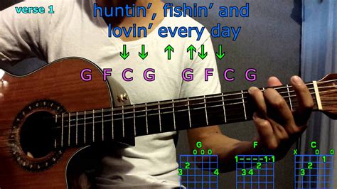 huntin, fishing & loving everyday luke bryan guitar chords - YouTube