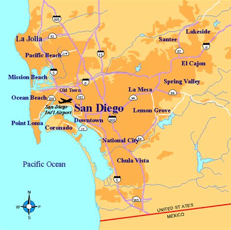 San Diego Metro Map - TravelsFinders.Com