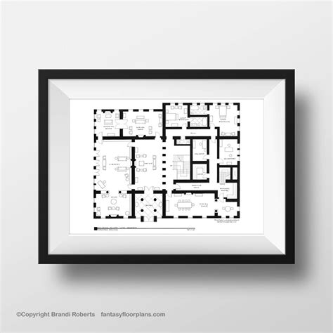 Downton Abbey Floor Plan Home of the Crawley's Ground - Etsy