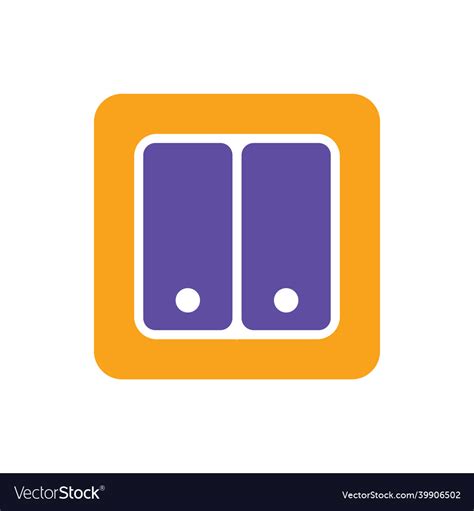 Electrical switch two buttons glyph icon Vector Image