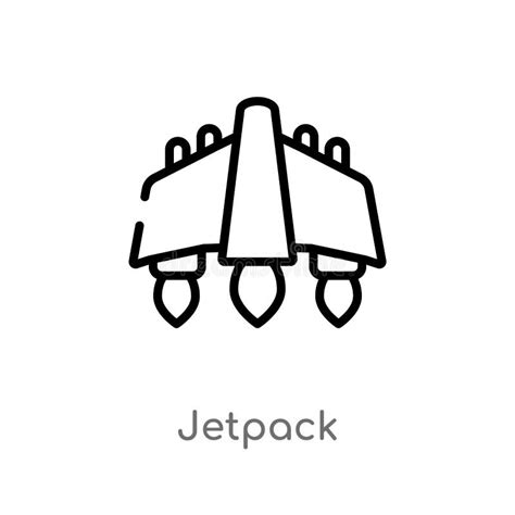 Jetpack man line art stock vector. Illustration of illustration - 11316064