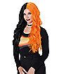 Heat Resistant Black and Orange Split Wig - Spirithalloween.com