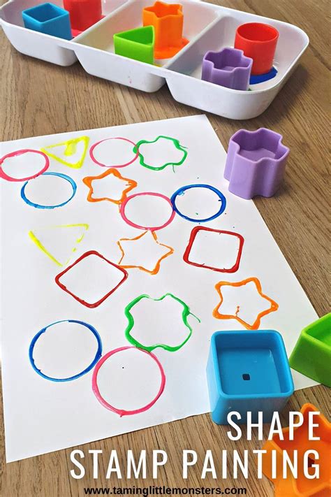 Shape Stamp Painting for Toddlers and Preschoolers. A great arts and ...