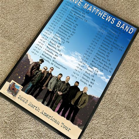 Dave Matthews Band 2023 North American Tour Dates Poster Starting at $9.95 By Yucca