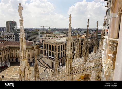 View from rooftop of Milan Cathedral, Milano, Italy Stock Photo - Alamy