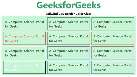 Tailwind CSS Border Color - GeeksforGeeks