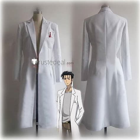 Steins Gate Rintarou Okabe White Lab Coat Cosplay Costume