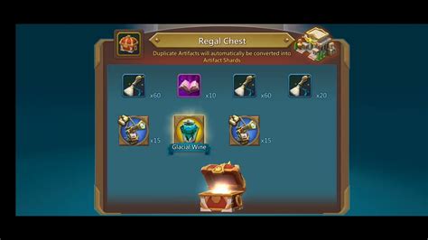 #lordsmobile Got glacial wine from regal chests... lucky day.. - YouTube