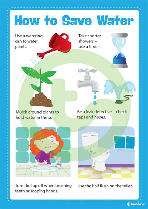 How to Save Water Poster Teaching Resource | Save water, Water ...