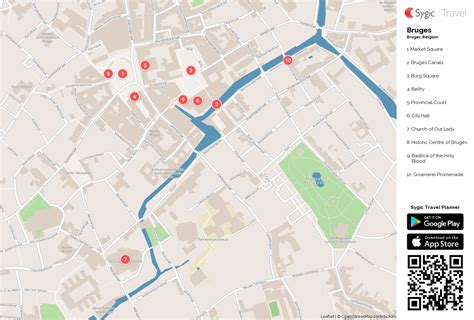 Bruges Printable Tourist Map | Tripomatic