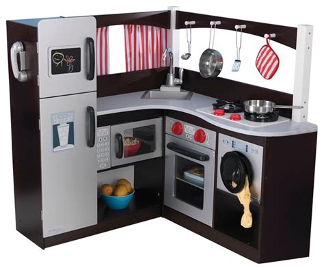 Kidkraft Kids Cooking Pretend Play House Grand Espresso Corner Kitchen - Contemporary - Kids ...