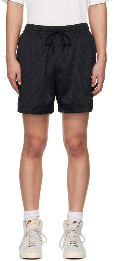 Nike: Black Drawstring Shorts | SSENSE UK