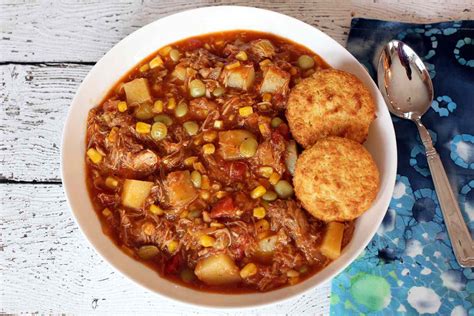 Brunswick Stew With Chicken, Potatoes, Corn, and Lima Beans Recipe