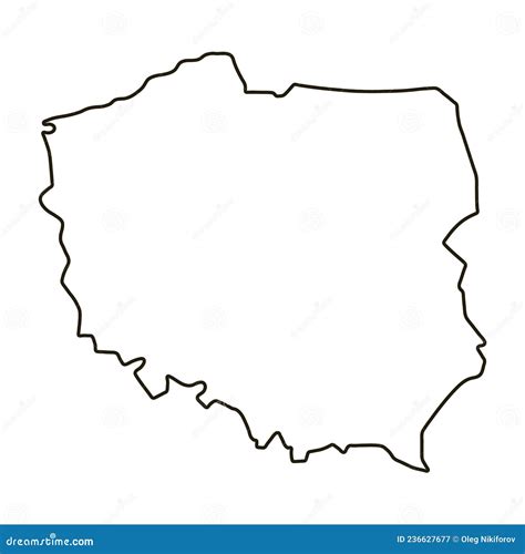 Map of Poland. Outline Map Vector Illustration Stock Vector ...