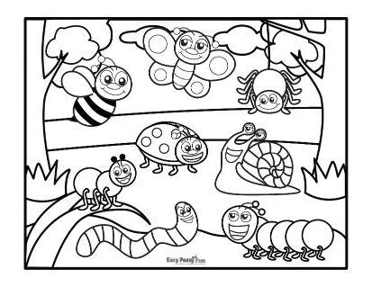 Spring Coloring Pages – 30 Printable Coloring Pages - Easy Peasy and Fun