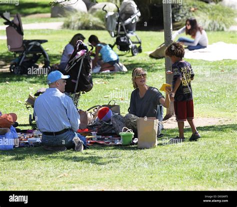 Heidi Klum (R), her father Gunther and her son Johan Riley enjoy the ...