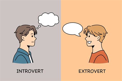 Being introvert or extrovert concept. Young serious boy introvert and smiling boy extrovert ...