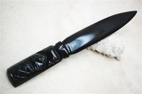 Black Obsidian 7 KNIFE Ceremonial Knife