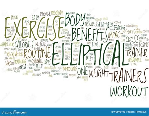 Elliptical Trainer Benefits Word Cloud Concept Stock Illustration ...