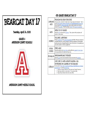 Fillable Online Bearcat for a Day - Lander University Fax Email Print - pdfFiller