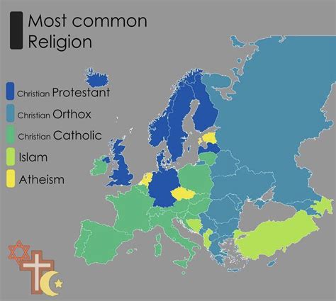 Most common religions in Europe : MapPorn