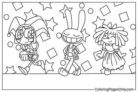 The Amazing Digital Circus to Color - Free Printable Coloring Pages | Coloring pages for kids ...