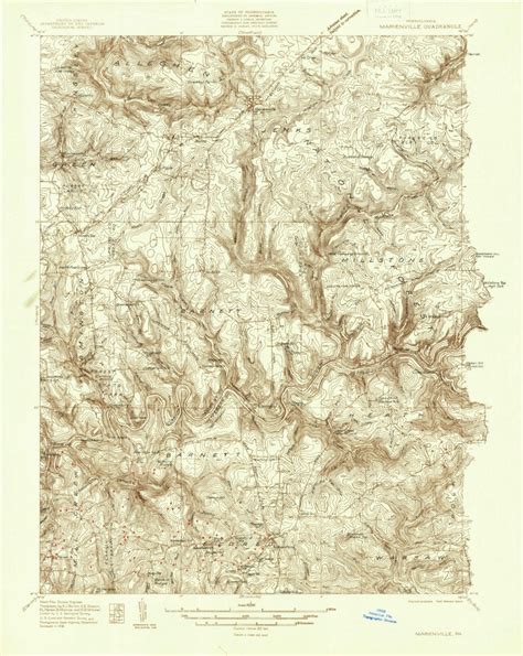 Marienville, PA (1936, 48000-Scale) Map by United States Geological ...