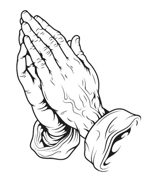 an image of praying hands in black and white